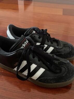 adidas Kids Samba Sneakers in Black and White